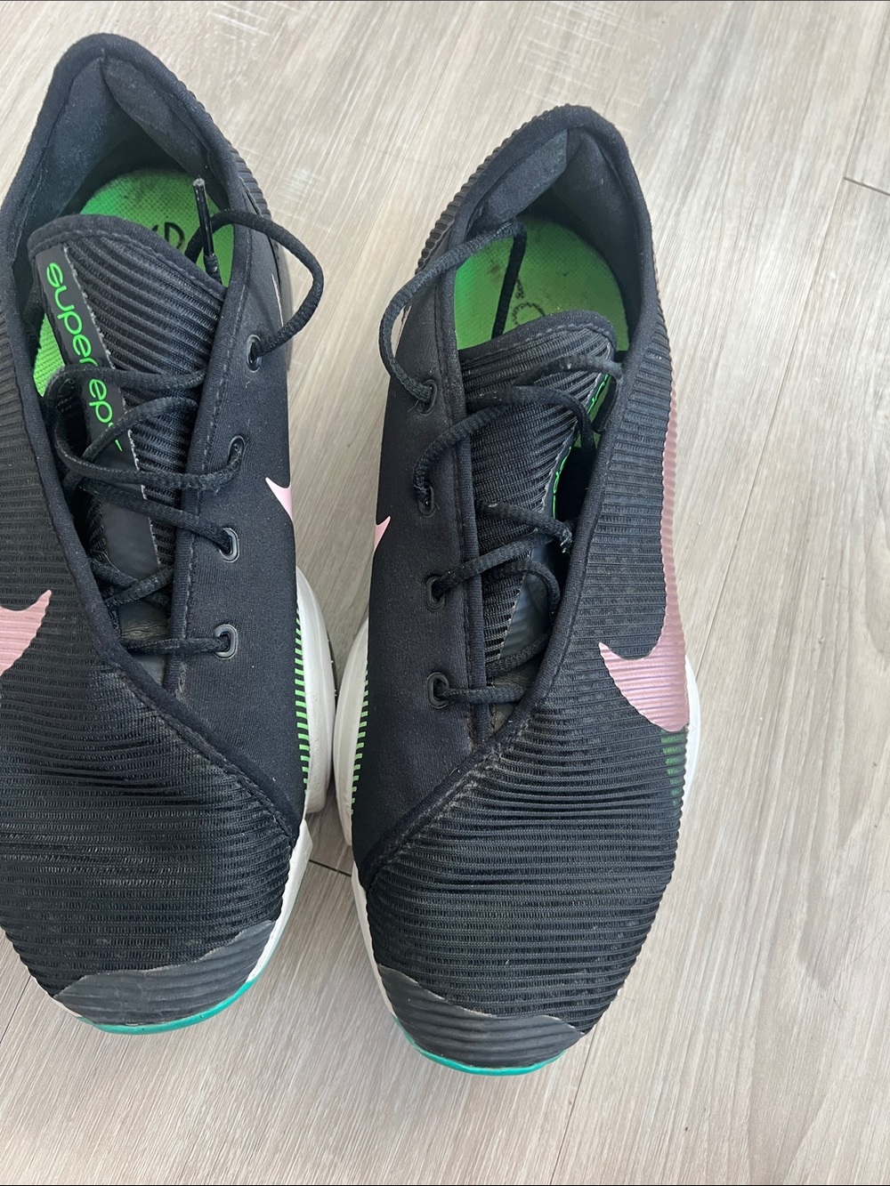 Nike SuperRep Go Training Shoes 10 Black/Pink Green gym Y2K sporty workout - Picture 4 of 11